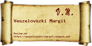 Veszelovszki Margit névjegykártya